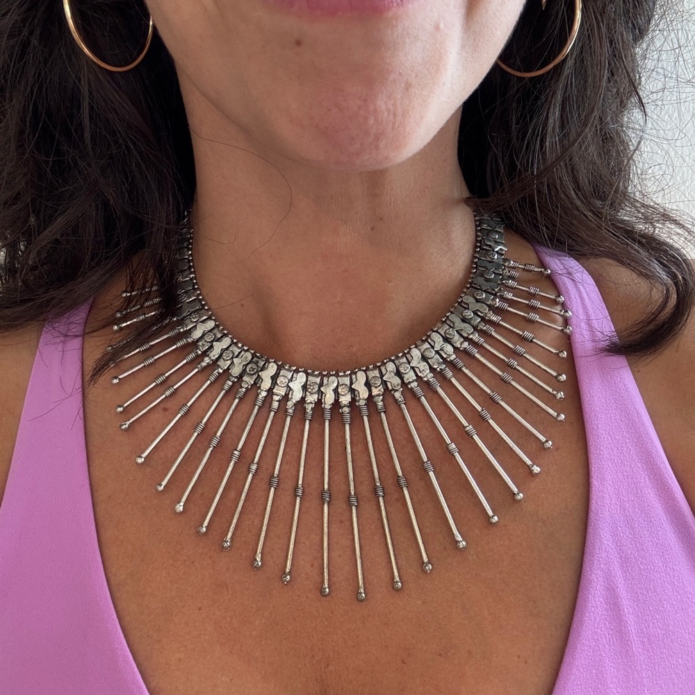 Elegant Silver Statement Necklace